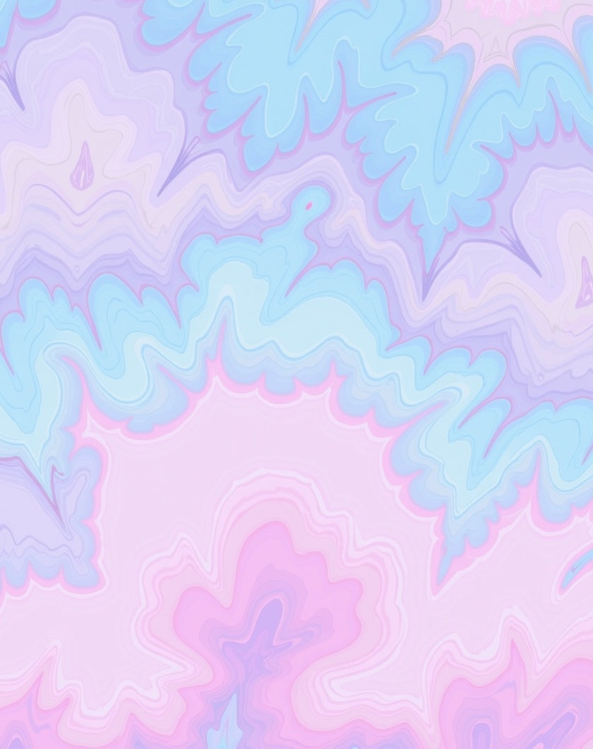 Pastel Swirling Layered Abstract Design Rug