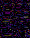 Wavy Color Lines Abstract Design Rug