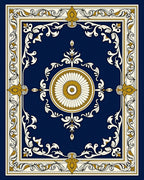 Inlay Floral Medallion Pattern Rug