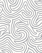 Abstract Gray Swirl Pattern Rug