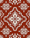 Classic Damask Scroll Pattern Rug