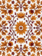 Ornate Floral Medallion Pattern Rug