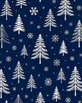 Winter Woodland Snowflake Pattern Rug