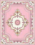 Pink Floral Vintage Patterned Rug