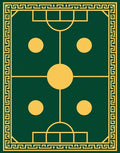 Geometric Medallion Greek Key Design Rug