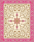 Ornate Floral Border With Center Medallion Rug