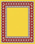 Bold Red Diamond Tribal Pattern Rug