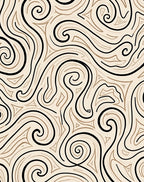 Organic Swirls Patterned Rug