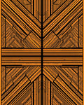 Striking Orange Black Linear Design Rug