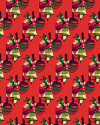 Festive Bell Ribbon Pattern Design Rug