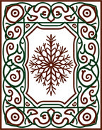 Ornate Snowflake Scrollwork Pattern Rug
