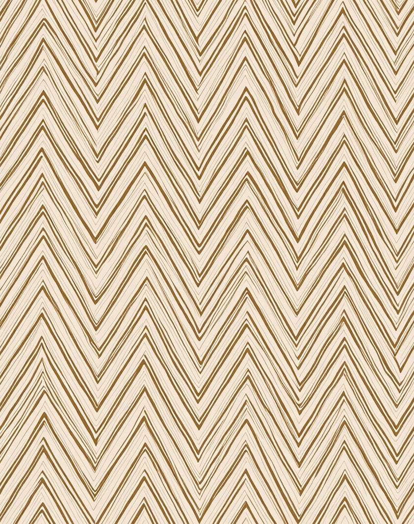 Hand Drawn Zigzag Chevron Lines Pattern Rug