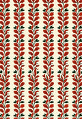 Vertical Leaf Pattern Folk Design Rug