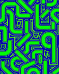 Bold Geometric Neon Lines Rug