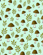 Woodland Mushroom Leaf Scatter Rug