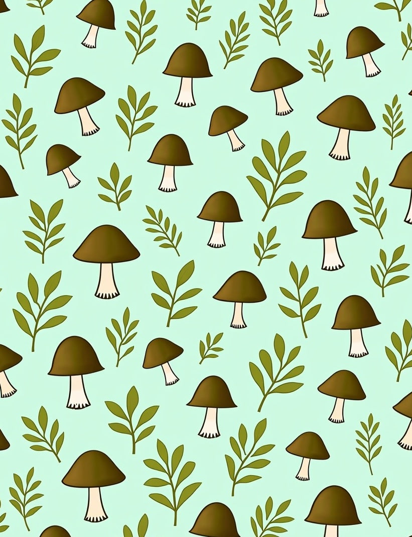 Woodland Mushroom Leaf Scatter Rug
