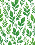 Green Leafy Botanical Pattern Rug