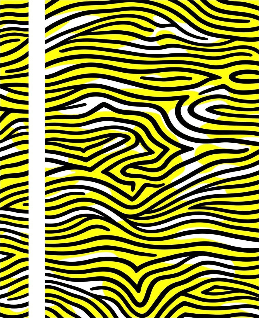 Bold Yellow Black Wavy Stripes Rug