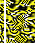 Bold Yellow Black Wavy Stripes Rug