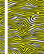 Bold Yellow Black Wavy Stripes Rug