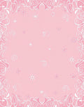 Delicate Pink Star Swirl Pattern Rug