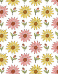 Daisies And Buds Pattern Rug