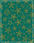 Emerald Green Starburst Pattern Rug
