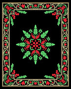 Ornate Floral Border and Centerpiece Rug