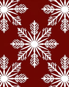 Winter White Snowflake Pattern Rug