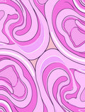 Swirling Pink Abstract Pattern Rug