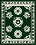 Intricate Symmetry Floral Medallion Design Rug