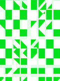 Green White Geometric Abstract Pattern Rug