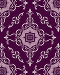 Rich Plum Floral Medallion Pattern Rug