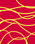 Bold Yellow Wavy Lines Rug