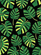 Lush Green Tropical Foliage Rug