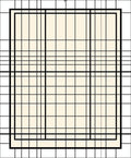 Simple Cream Grid Geometric Rug