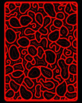 Bold Red Organic Lines Pattern Rug