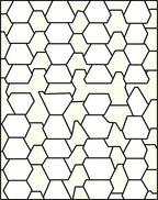 Geometric Hexagonal Outline Pattern Rug