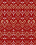 Tribal Red Geometric Pattern Rug