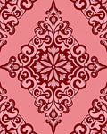 Ornate Damask Floral Rococo Design Rug