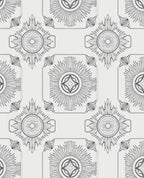 Ornate Starburst Floral Pattern Rug
