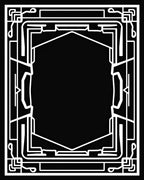 Art Deco Geometric Black White Design Rug