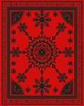 Ornate Starburst Detailed Pattern Rug