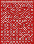 Global Tribal Inspired Red Rug
