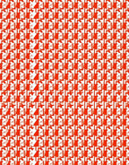 RedHoundstoothGeometricPatternRug Rug