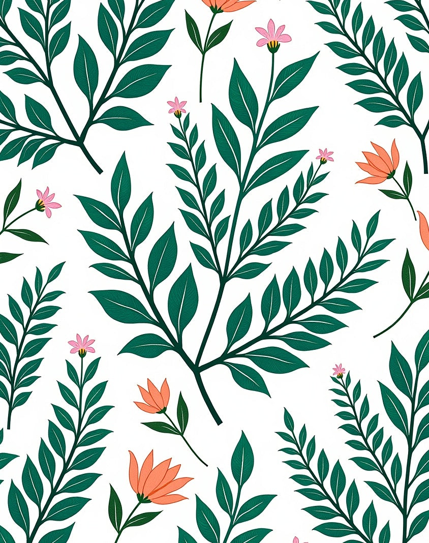 Whimsical Botanical Design Rug