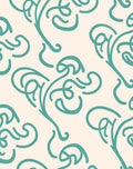 Teal Swirl Pattern Design Rug