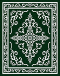 Elegant White Floral Vine Pattern Rug