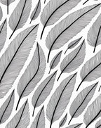 Feather Pattern In Black And White Rug