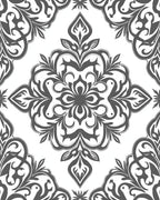 Ornate Floral Scrollwork Design Rug